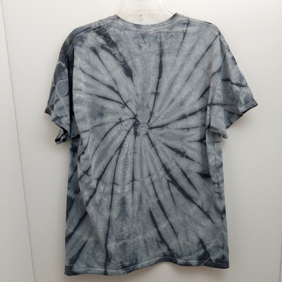 Aray Tie Dyed Men's Large Shirt Short Sleeve Tee Top  Gray Skeleton Color - Picture 2 of 8